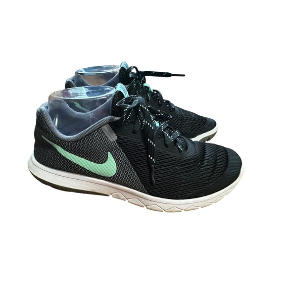 Nike Flex Experience RN 6 Running Shoes Black Mint Womens Sneakers Size 8 - Picture 1 of 9